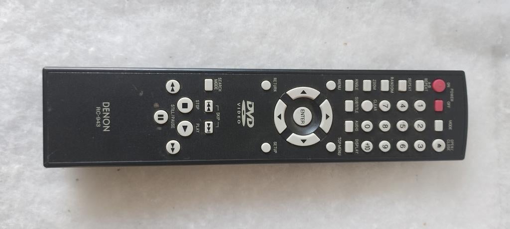 Denon RC-943 Afstandsbediening voor DVD Speler, Verzenden, Gebruikt, Origineel, Dvd