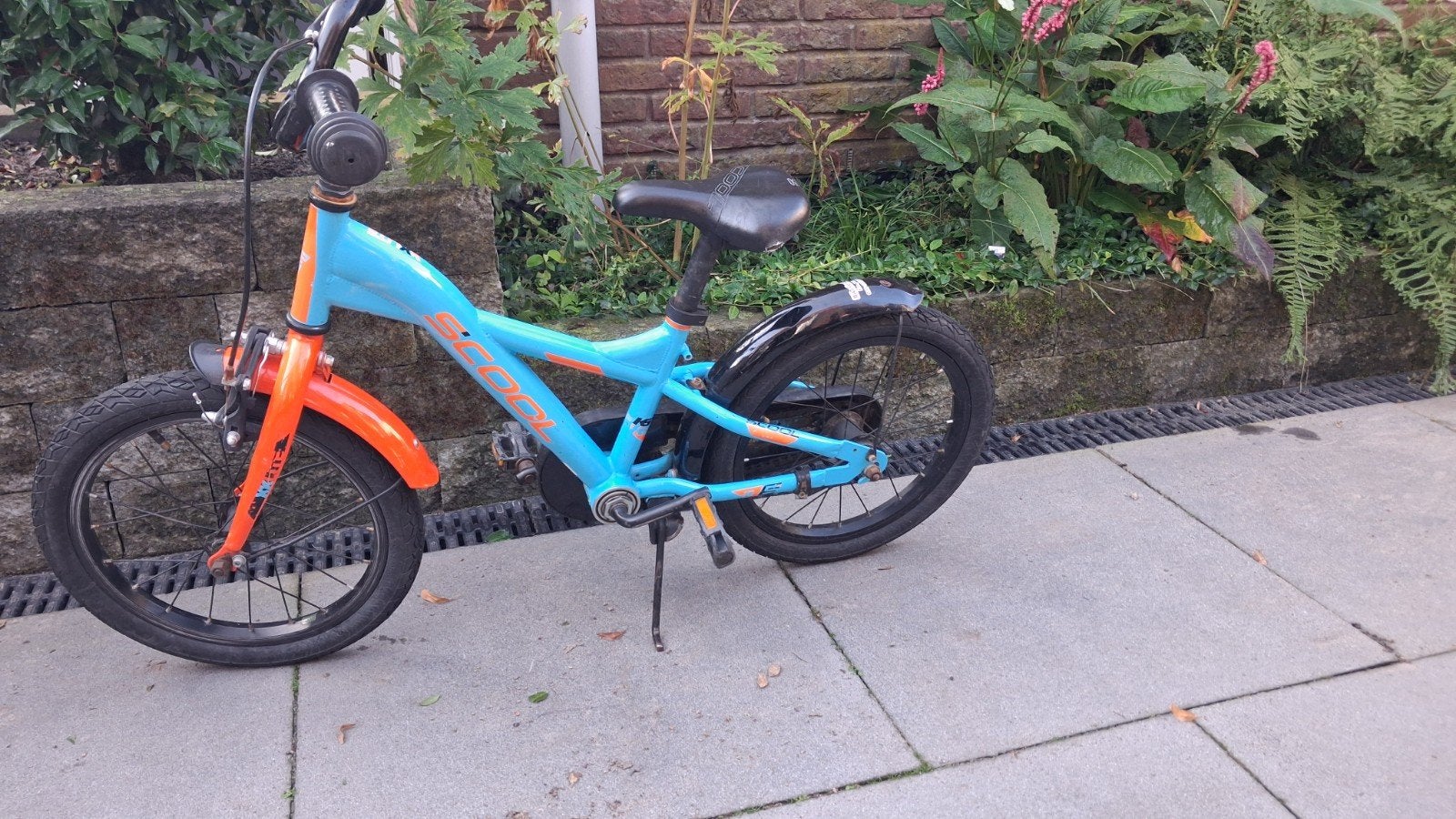 SCOOL XXlite 16 inch kinderfiets - Blauw/Oranje, Ophalen, SCOOL, Velgrem, 16 tot 20 inch