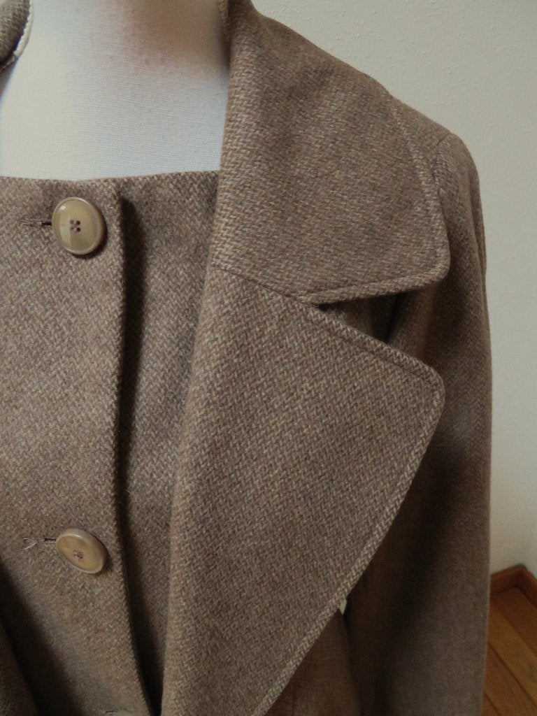 X40 NATAN aparte jas wol angora bruin maat 38, Maat 38/40 (M), Bruin, Ophalen of Verzenden, Zo goed als nieuw