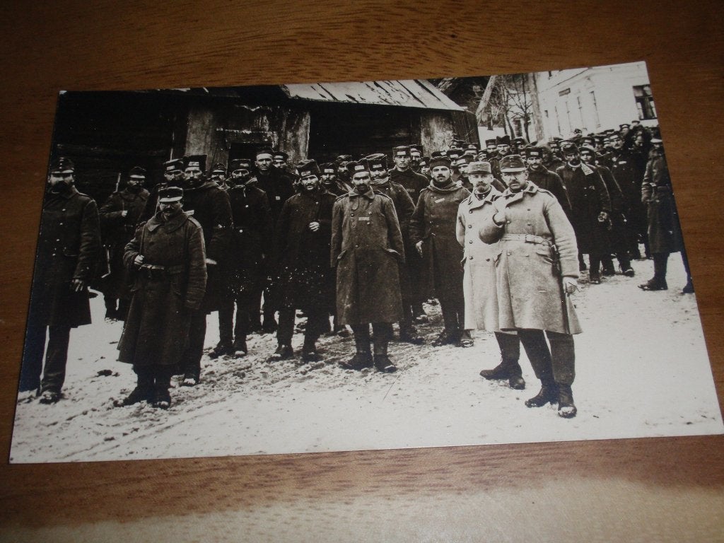 WO1 Fotokaart Groep Militairen Duitsland Militair, Verzamelen, Ansichtkaarten | Themakaarten, Verzenden, Voor 1920, Ongelopen
