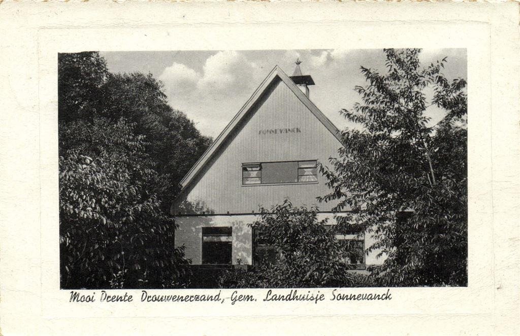 Drouwenerzand, Gem. Landhuisje Sonnevanck - 1940 gelopen, Ophalen of Verzenden, 1940 tot 1960, Gelopen, Drenthe