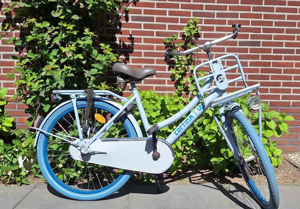 Cortina U4 Transportfiets Dames - Lichtblauw, Overige merken, Terugtraprem, Gebruikt, Versnellingen