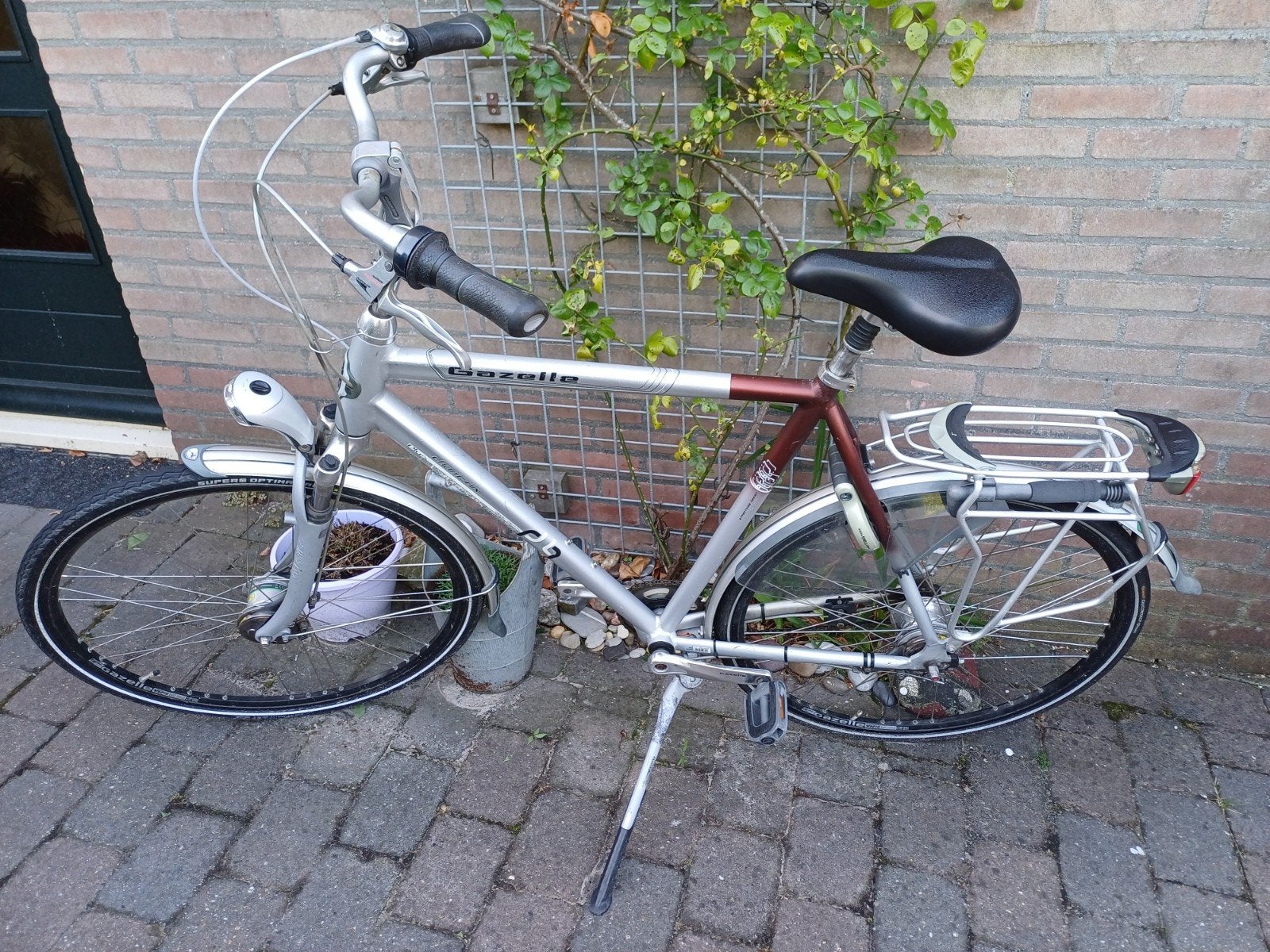Gazelle Chamonix Plus herenfies - Nette staat, Fietsen en Brommers, Fietsen | Dames | Damesfietsen, Ophalen, Gebruikt, Velgrem