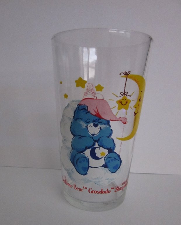 Troetel Beertjes glas Care Bears, Verzenden, Zo goed als nieuw