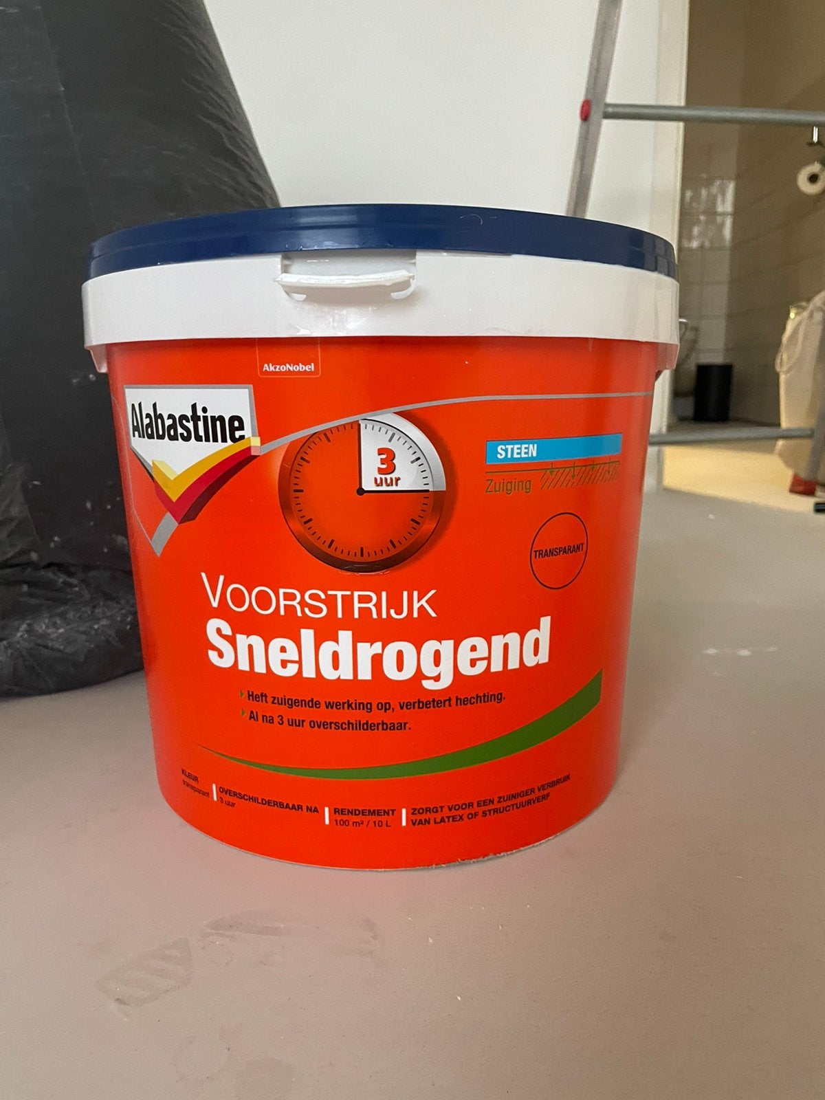 Sneldrogend Voorstrijk/Prime transparent, Doe-het-zelf en Verbouw, Verf, Beits en Lak, 5 tot 10 liter, Ophalen, Zo goed als nieuw