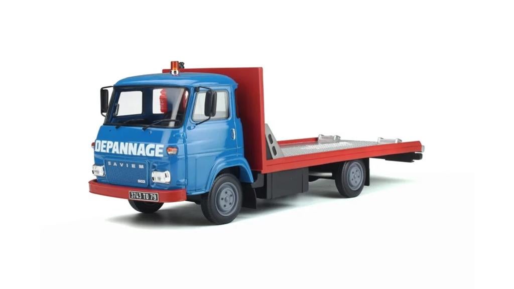 Ottomobile Saviem SG2 Depaneuse Porte-Plateau blauw 1:18 ott, Ophalen of Verzenden, Zo goed als nieuw, Overige typen, OttOMobile