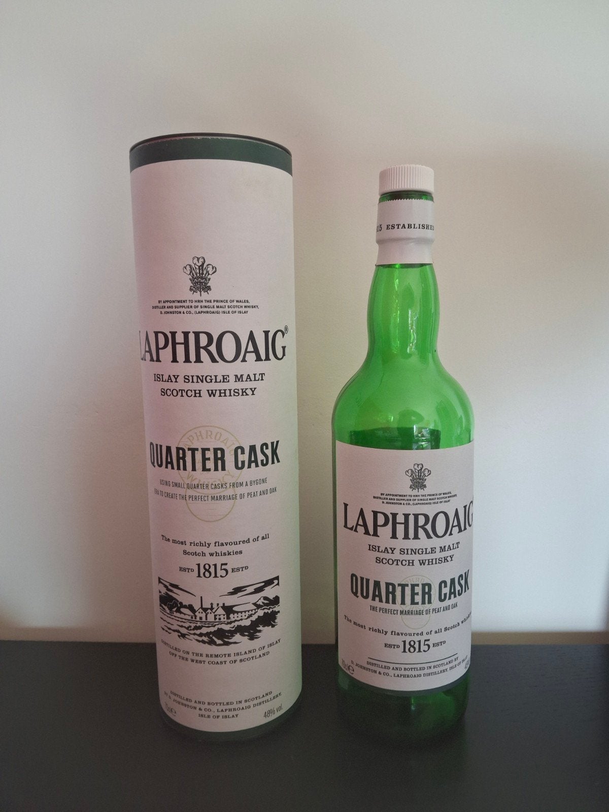 Laphroaig Quarter Cask whisky, Lege fles, Verzamelen, Ophalen of Verzenden, Overige typen