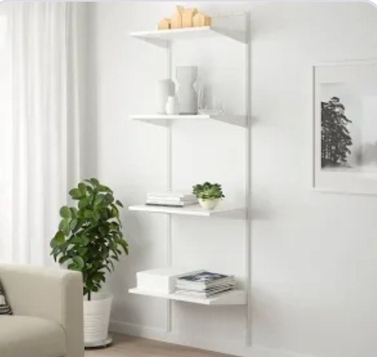 IKEA Algot wandrek met 4 planken (40*40), Ophalen, Met plank(en), Gebruikt, 100 tot 150 cm
