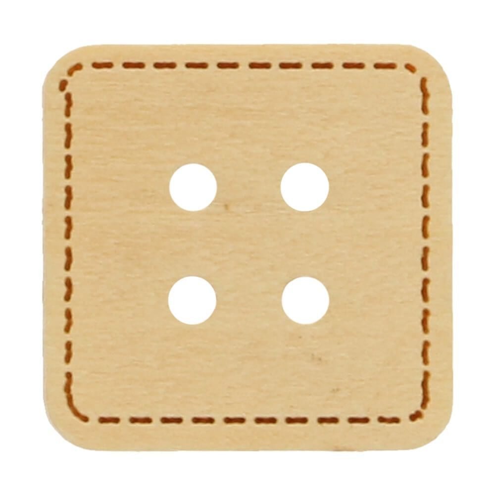 Knoop hout Vierkant met stikrand, De Bondt, Nieuw, Ophalen of Verzenden, Service@bondt.com