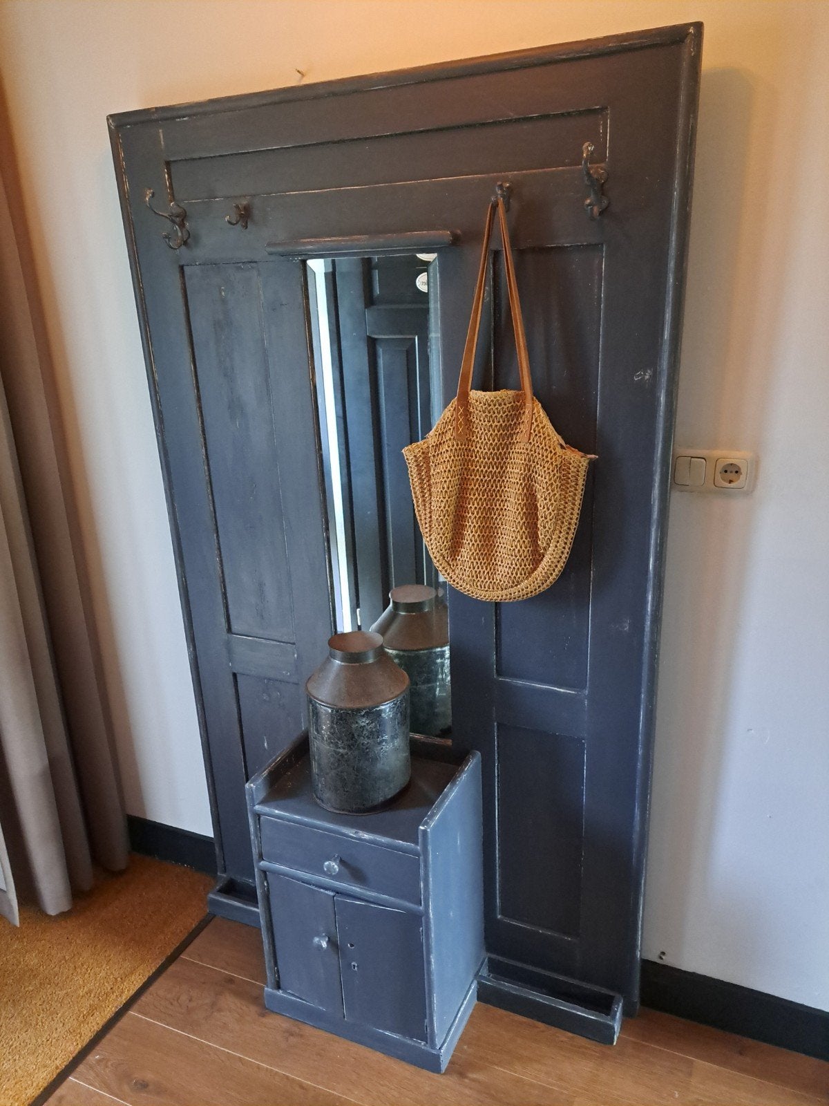 Oude kapstok vintage,brocant,landelijk, Huis en Inrichting, Woonaccessoires | Kapstokken, X, Minder dan 100 cm, Hout, Ophalen