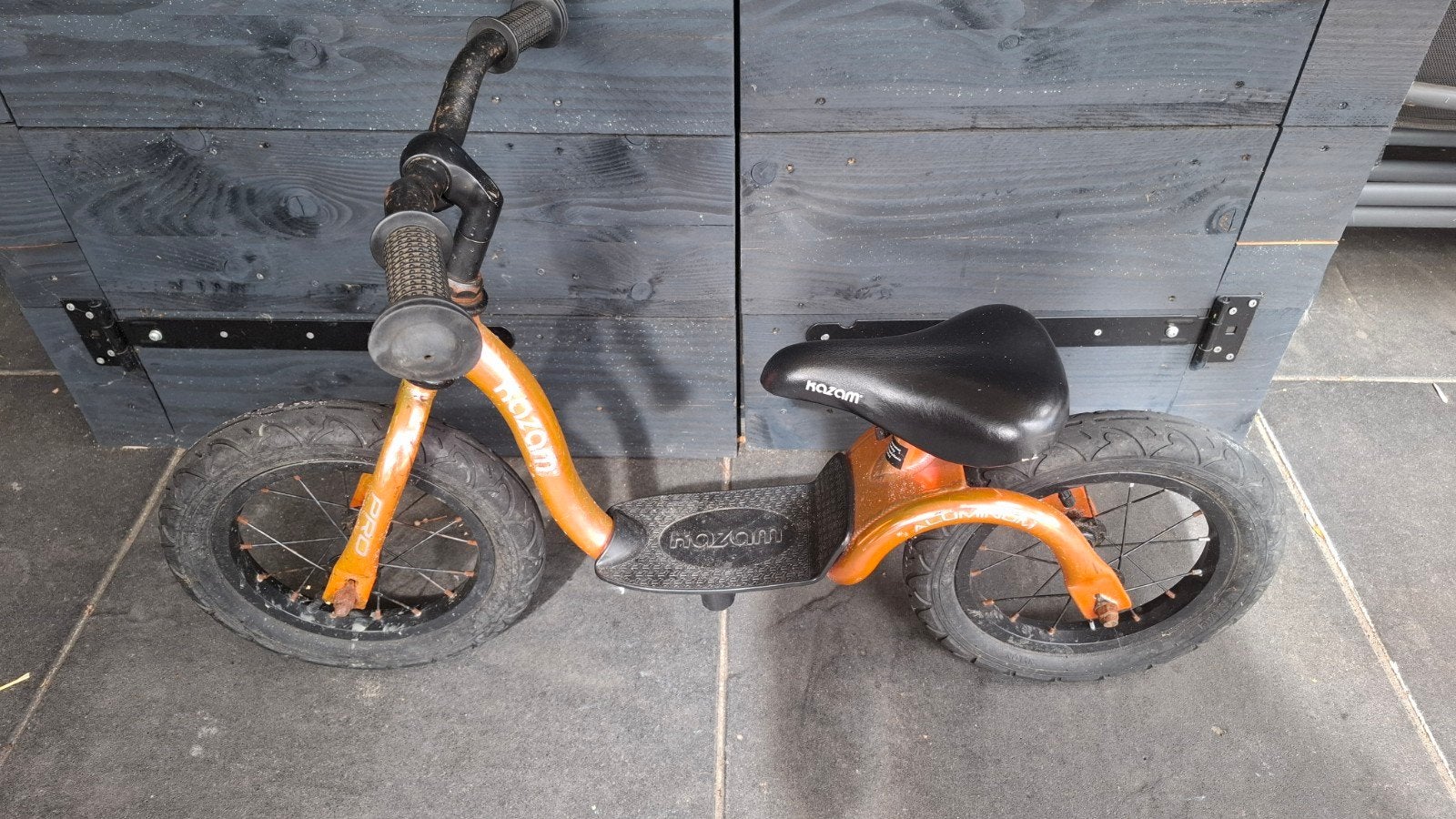 Kazam loopfiets - Oranje loopfiets voor kinderen, Ophalen, Gebruikt, Loopfiets