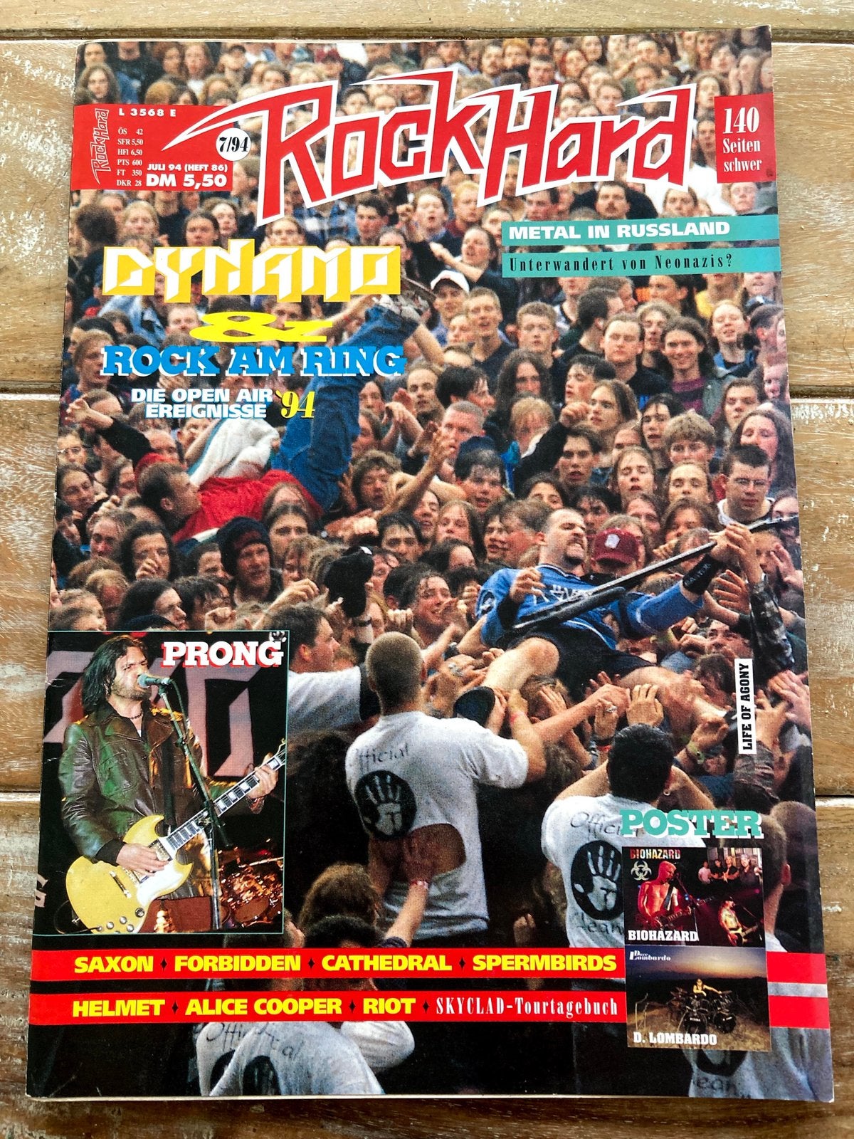 Rock Hard Magazine 1994 CORONER Forbidden SAXON Axel Rudi P, Boeken, Ophalen of Verzenden, Zo goed als nieuw, Muziek, Film of Tv