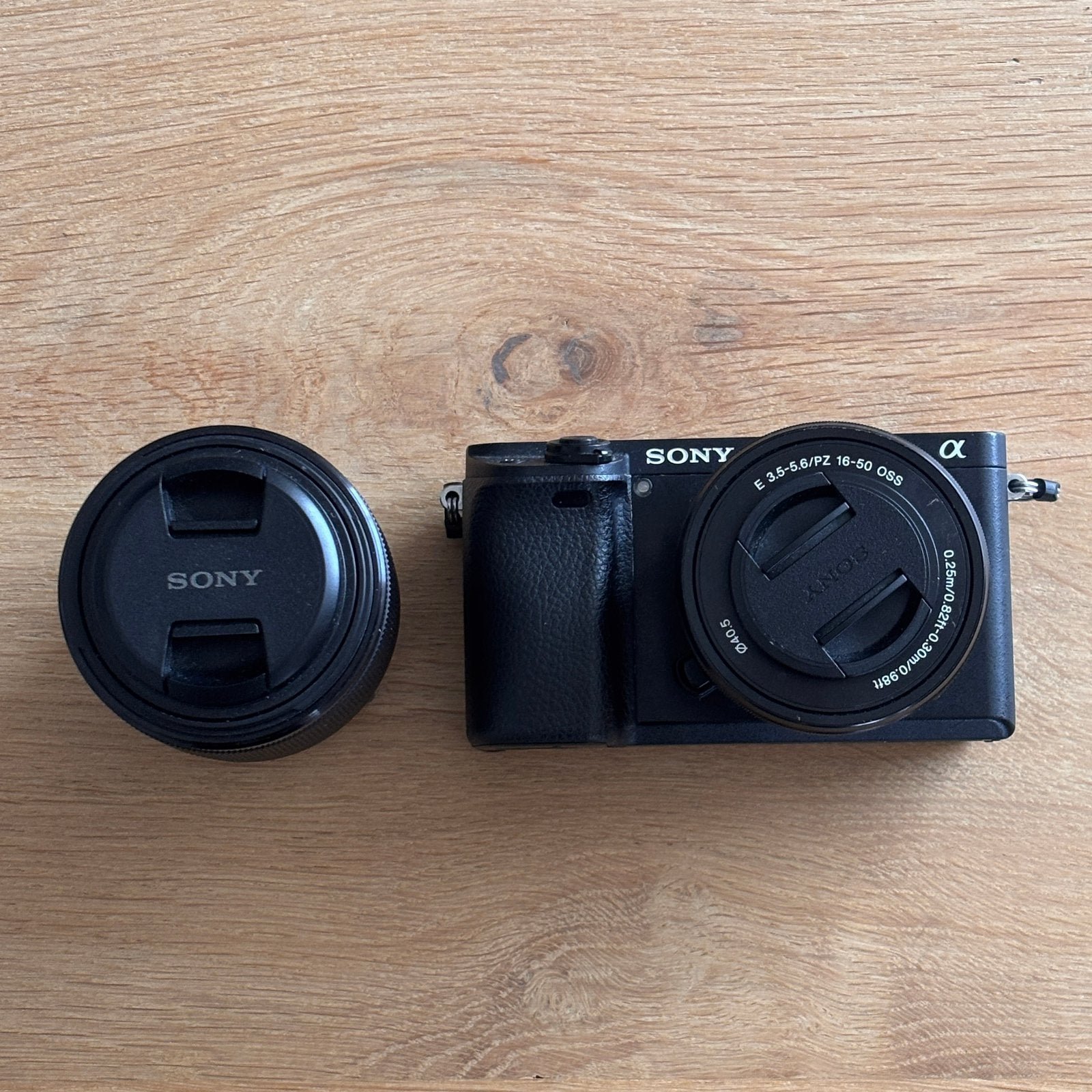 Sony a6300 + 16-50mm kit lens + FE 50mm f/ 1.8