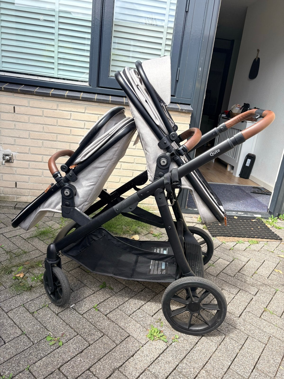 QUTE Q-twin Duo wagen - Jeans Clay, Gebruikt, Duowagen, Combiwagen, Ophalen