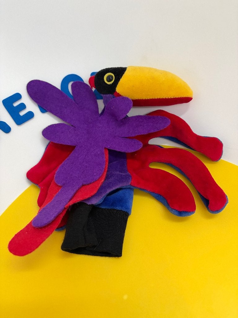 K3204 beleduc handpop papegaai toekan, Ophalen of Verzenden, Zo goed als nieuw, Overige typen