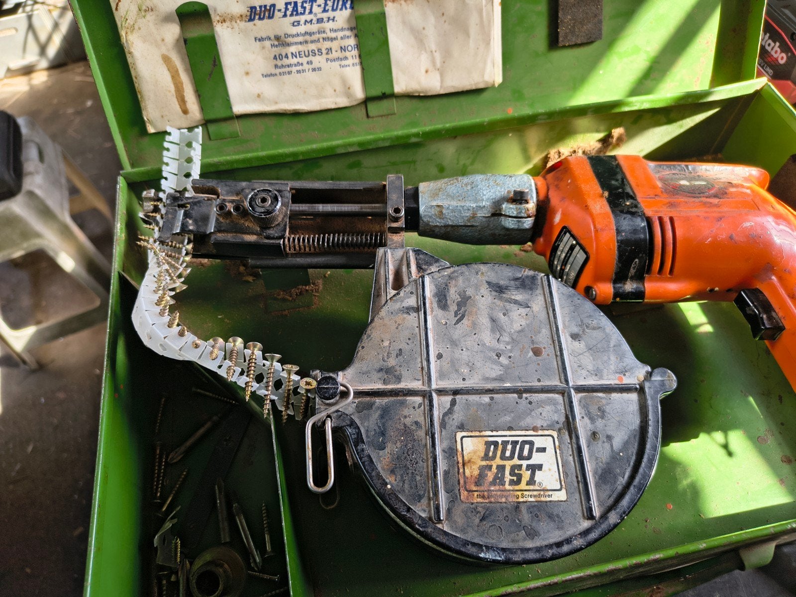 duofast automatische schroefmachine met boorbanden., Doe-het-zelf en Verbouw, Ophalen of Verzenden, Gebruikt, Minder dan 400 watt
