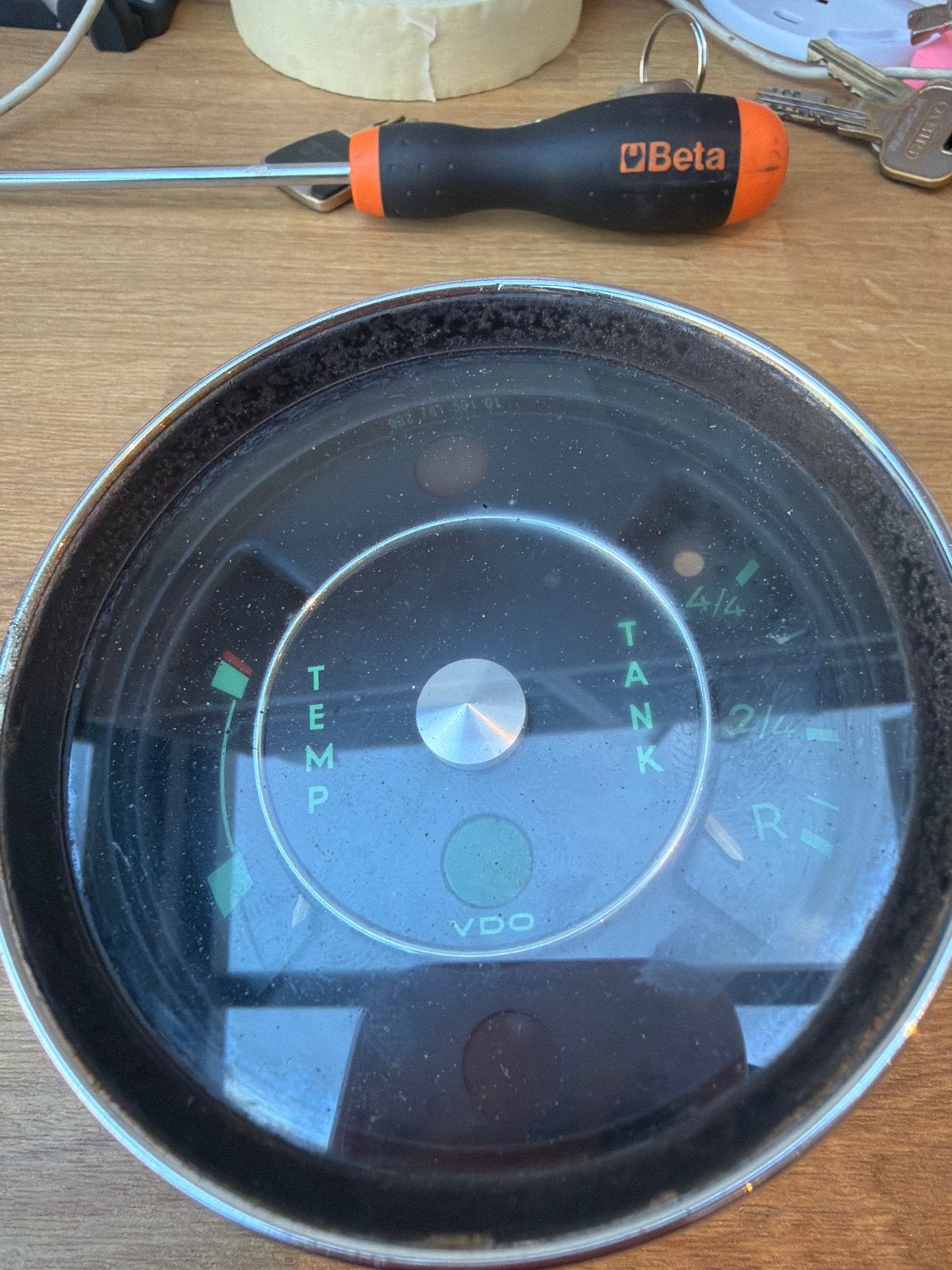 Porsche 912 Brandstof- en Temperatuurmeter VDO, Ophalen of Verzenden, Gebruikt, Porsche