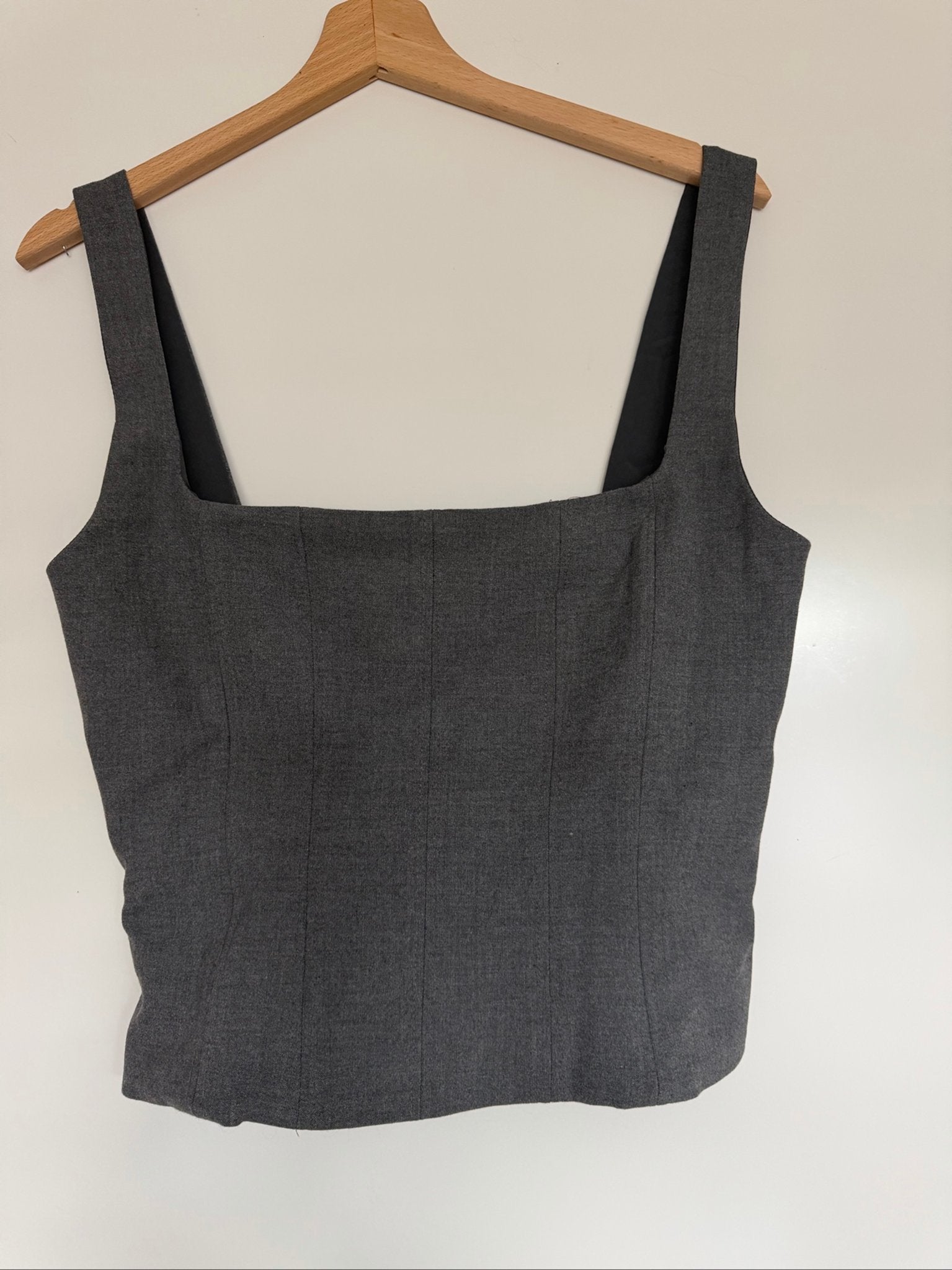 Zara Grijze Corporate Style Corset Top Medium, Ophalen of Verzenden, Gedragen, Zara