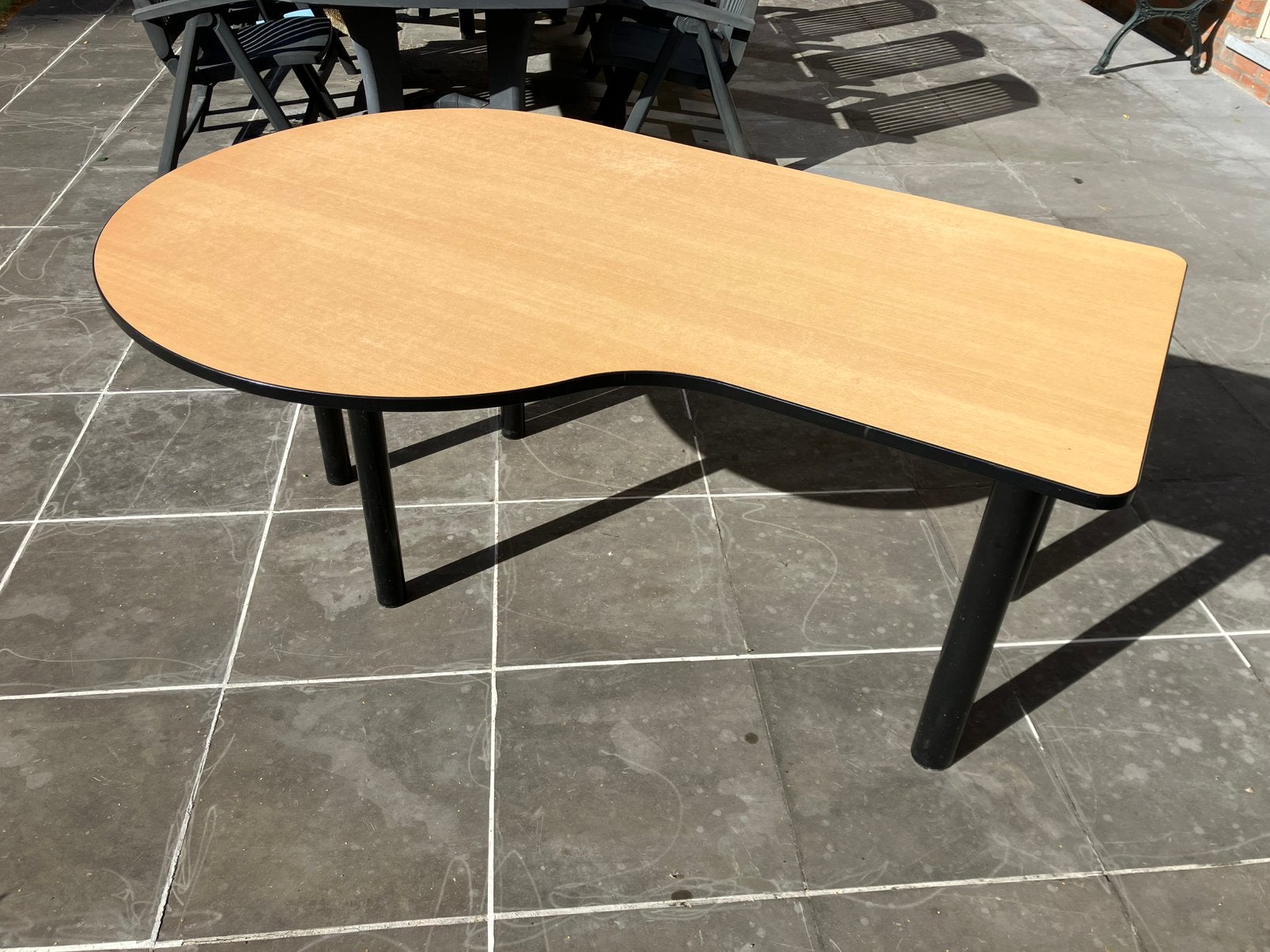 Tafelblad met onderstel - eettafel of bureau, Demontabel, Gebruikt, 180 cm, Spaanplaat of MDF