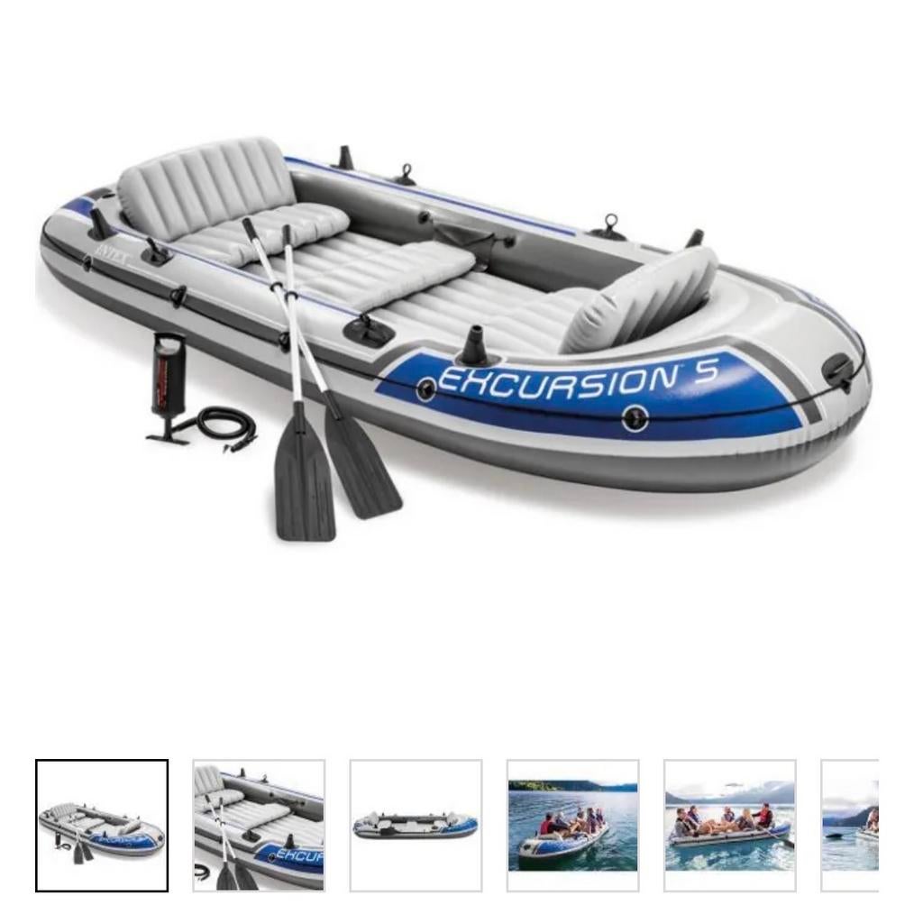 Intex Excursion 5 Opblaasboot - Zonder Peddels, Watersport en Boten, Kano's, Ophalen of Verzenden, Gebruikt