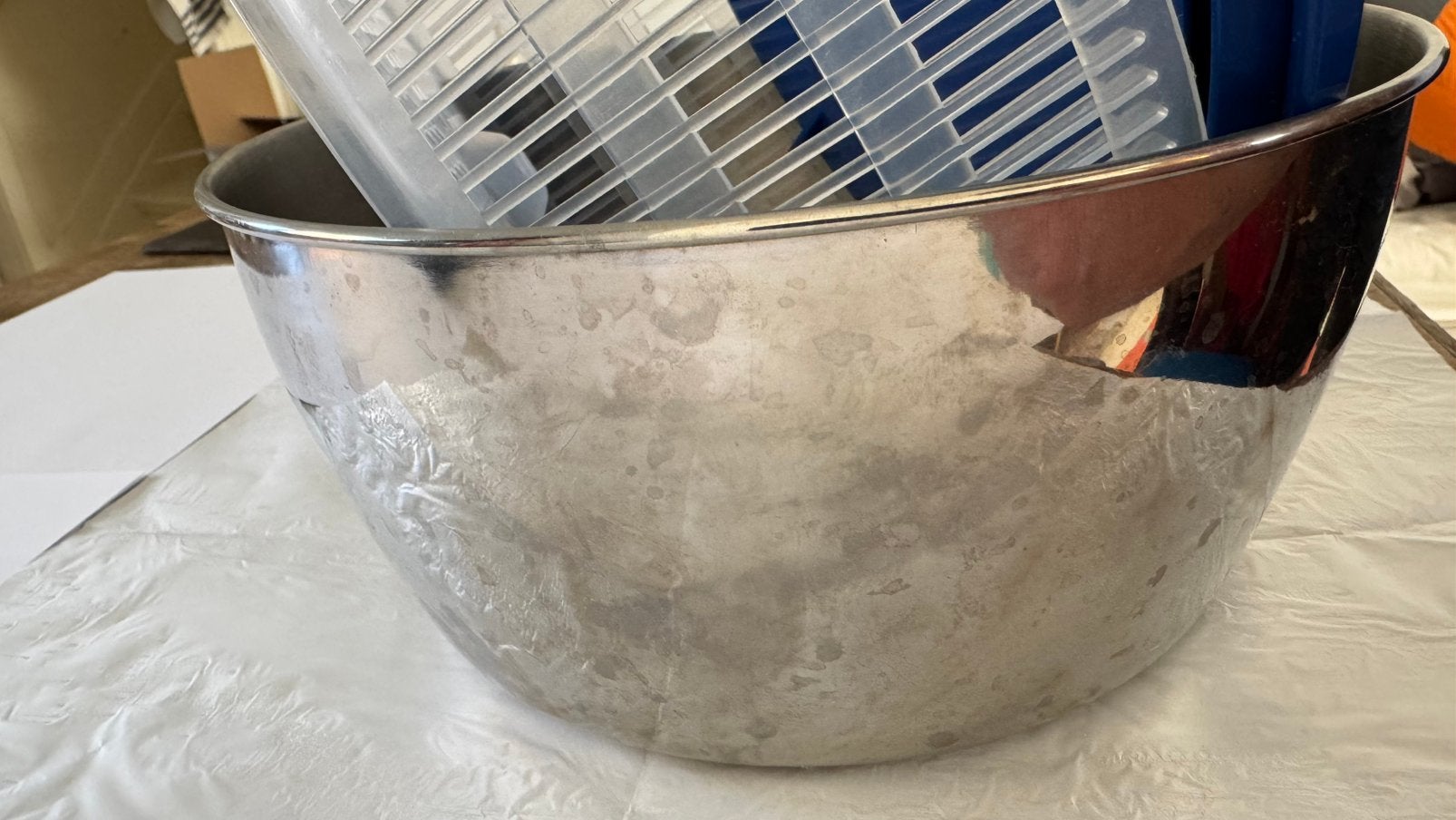 Küchenprofi sla rvs centrifuge edelstaal wave salade kom, Huis en Inrichting, Ophalen, Zo goed als nieuw, Metaal, Overige merken