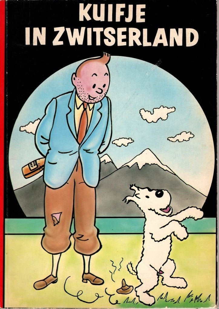 Kuifje in Zwitserland, Parodie uitgave voor volwassenen, Boeken, Stripboeken, Gelezen, Eén stripboek, Ophalen of Verzenden, Filip Denis