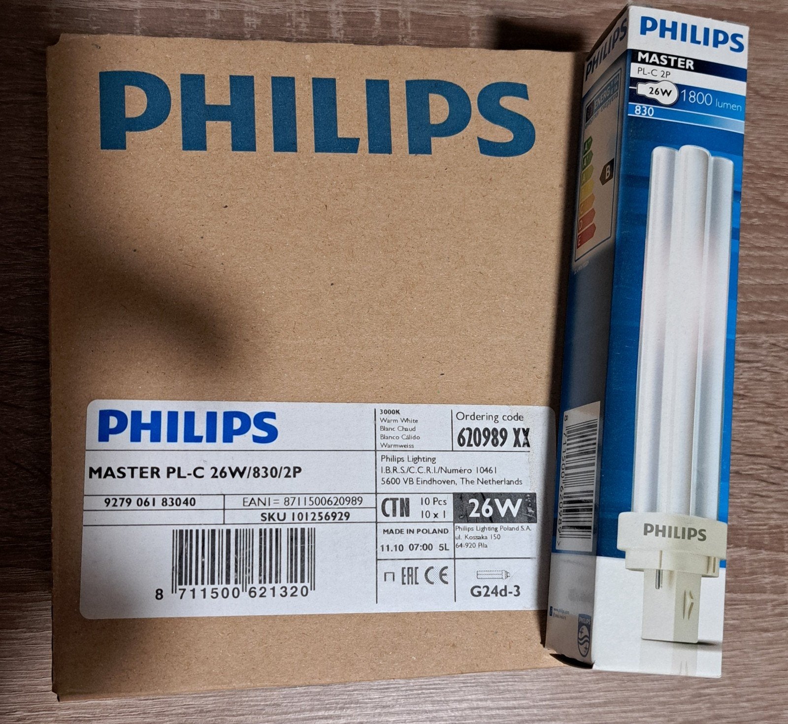 Philips Master PL-C 26W/830/2P Lampen - 10 Stuks Nieuw, Ophalen of Verzenden, Nieuw, Philips