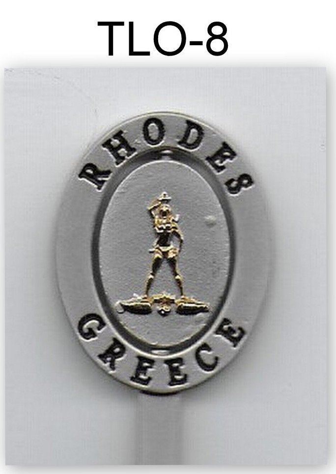 Tl8 Theelepeltje Rhodos Griekenland, Ophalen of Verzenden, Zo goed als nieuw, Rvs of Chroom