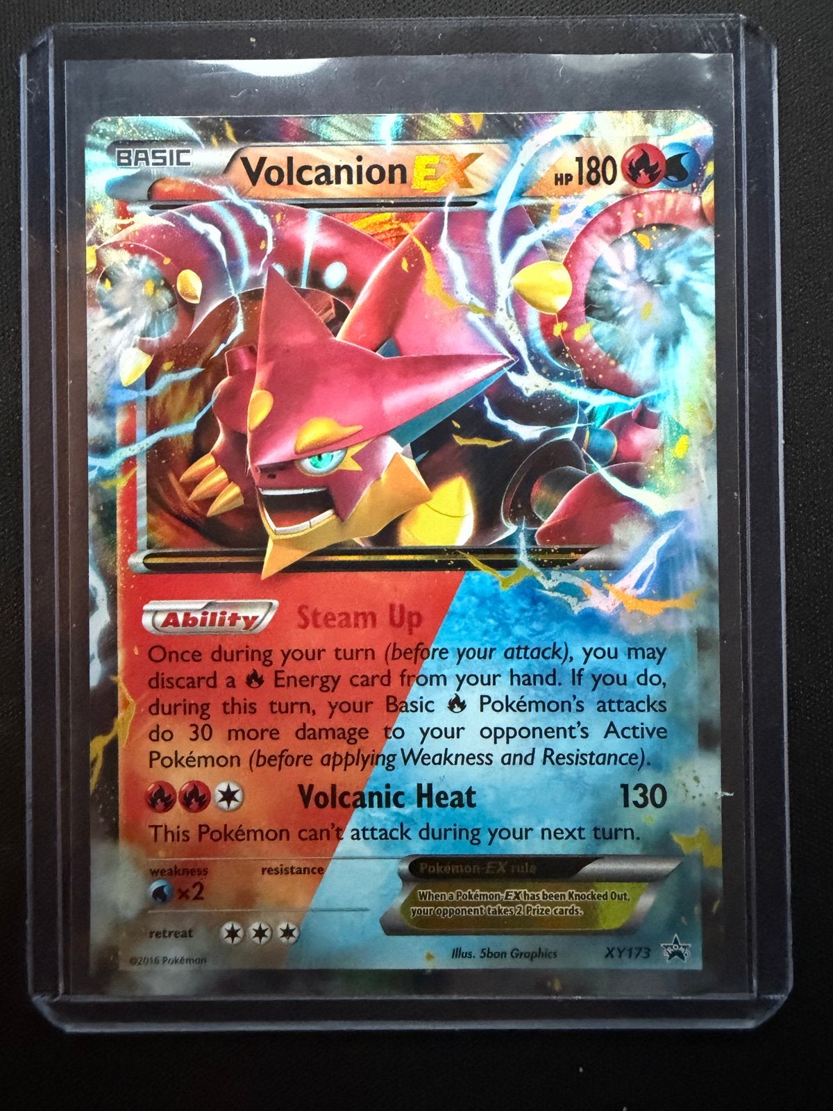 Volcanion EX XY173 Promo, Ophalen of Verzenden, Zo goed als nieuw, Losse kaart, Foil