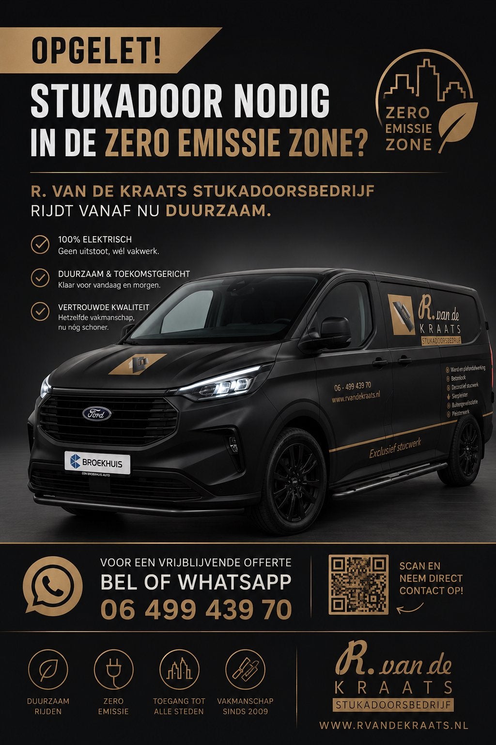 Stukadoor in de emisie zone nodig ??, Verzenden