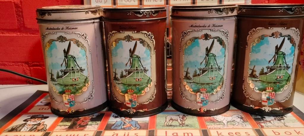 Albert Heijn vintage Zaanse koekblikken., Verzamelen, Blikken, Ophalen of Verzenden, Gebruikt, Koek(jes), Overige merken