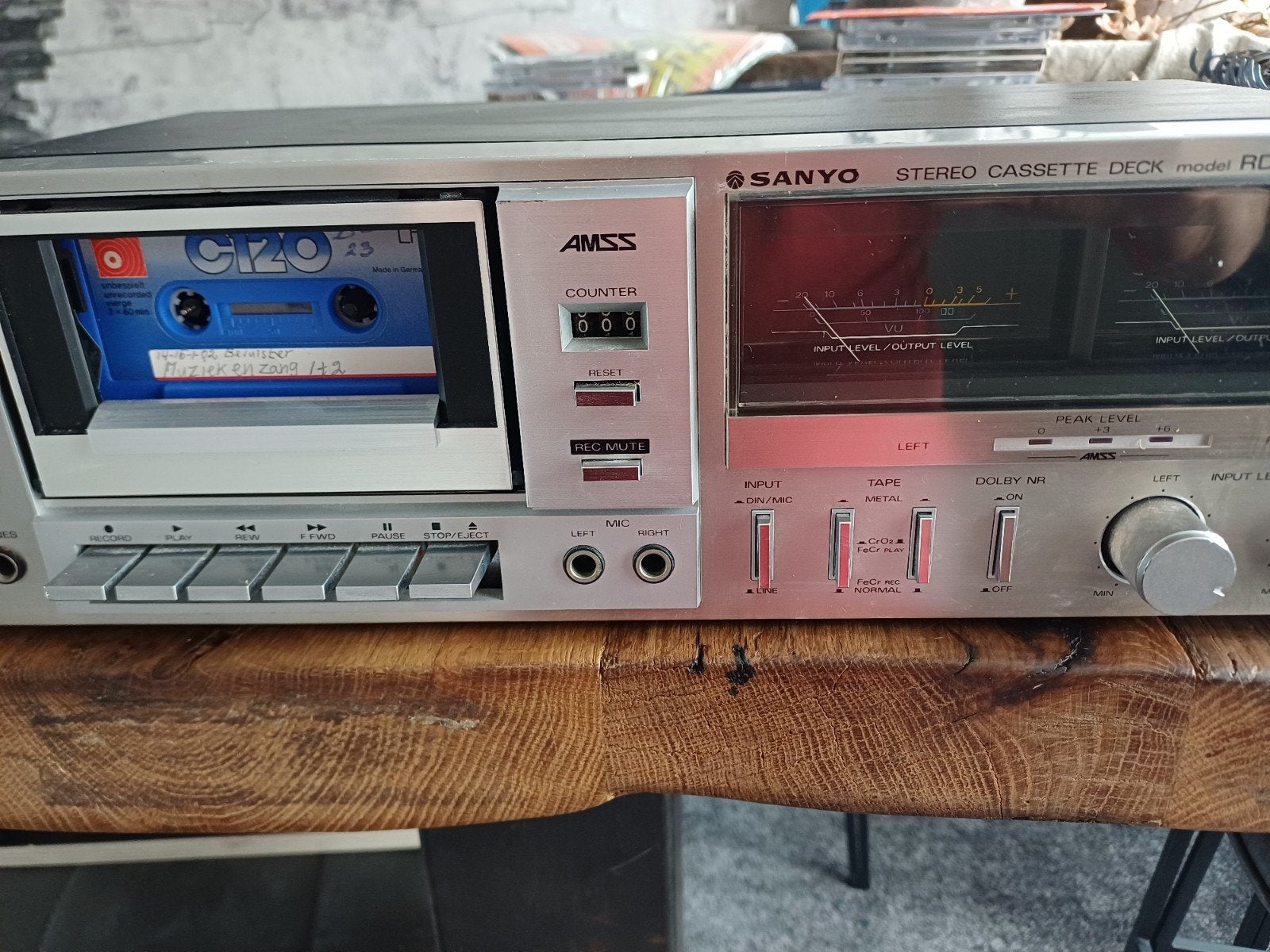 Sanyo Stereo Cassette Deck RD 303 - Vintage Casetterecorder, Ophalen of Verzenden, Enkel, Overige merken, Tiptoetsen