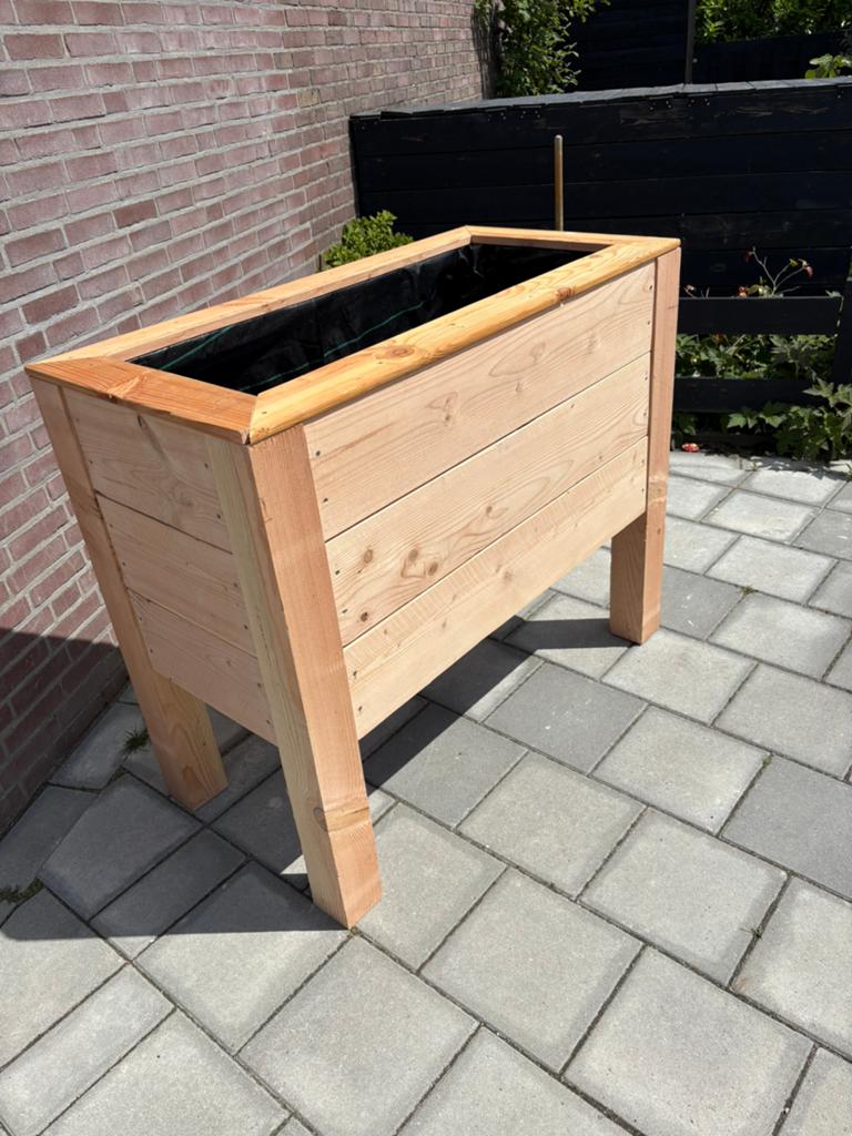 Handgemaakte verhoogde plantenbak 120*60*100cm Douglas, Ophalen, 100 cm of meer, Nieuw, Balkon