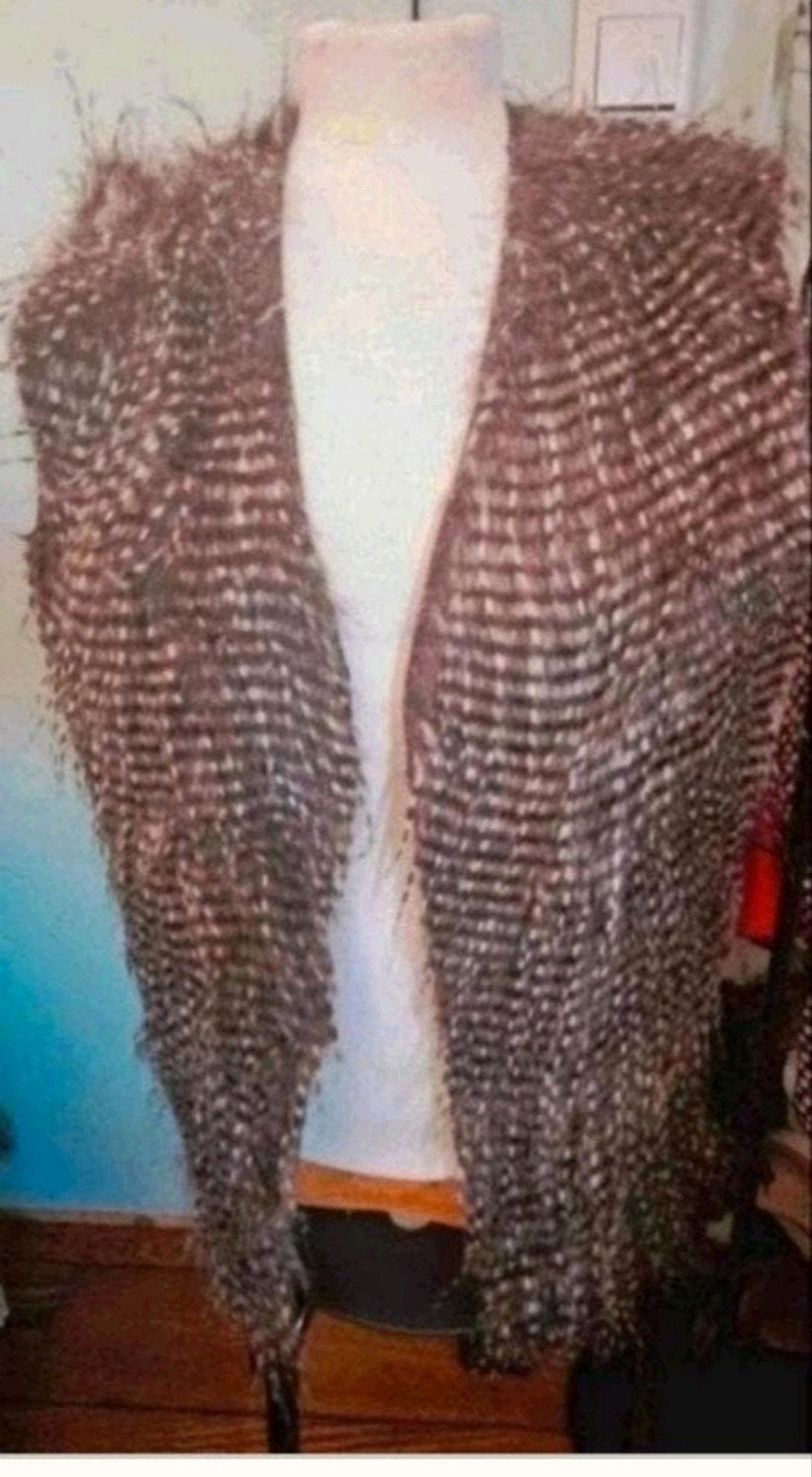 Bruin bont vest, Ophalen of Verzenden, Zo goed als nieuw, Maat 42/44 (L), Bruin