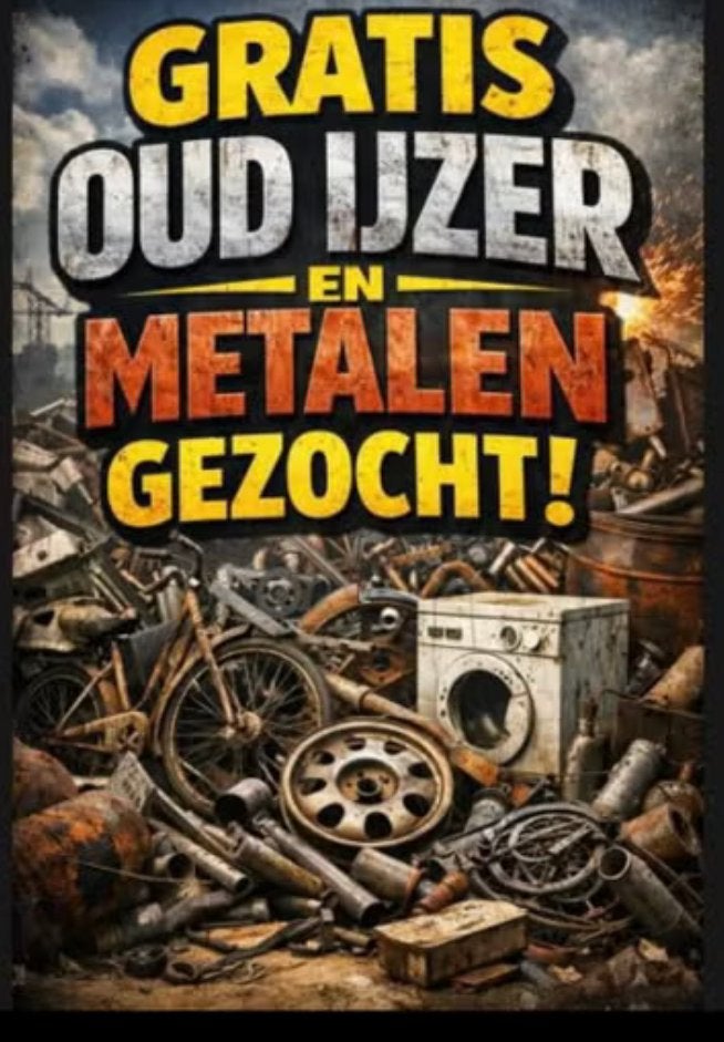 Gratis oud ijzer en metalen gezocht zie advertentie, Ophalen, Gebruikt, Overige metalen