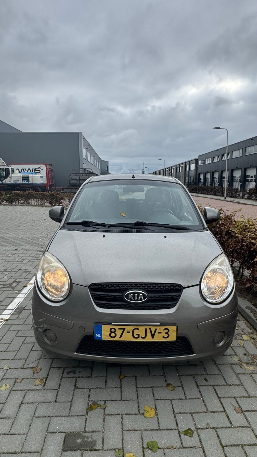 Kia Picanto 1.0 2008 Grijs, Auto's, Voorwielaandrijving, 836 kg, 4 cilinders, 400 kg