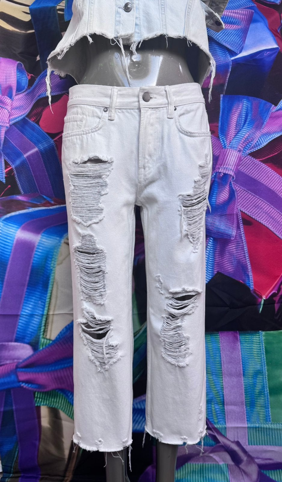 AllSaints ‘Ivy’ Wide Leg Jeans – White – W27, Ophalen of Verzenden, Zo goed als nieuw, Wit, Overige jeansmaten