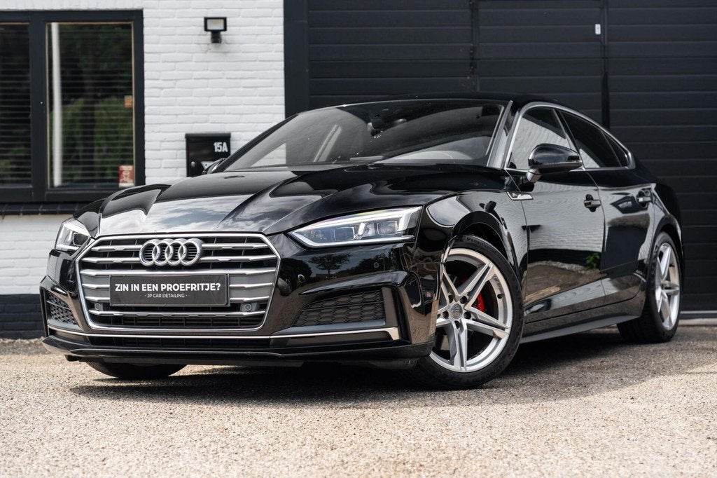Audi A5 Sportback 35 TFSI S-Line NAP 1ste eigenaar, Auto's, Audi, Gebruikt, 4 cilinders, Zwart, Origineel Nederlands