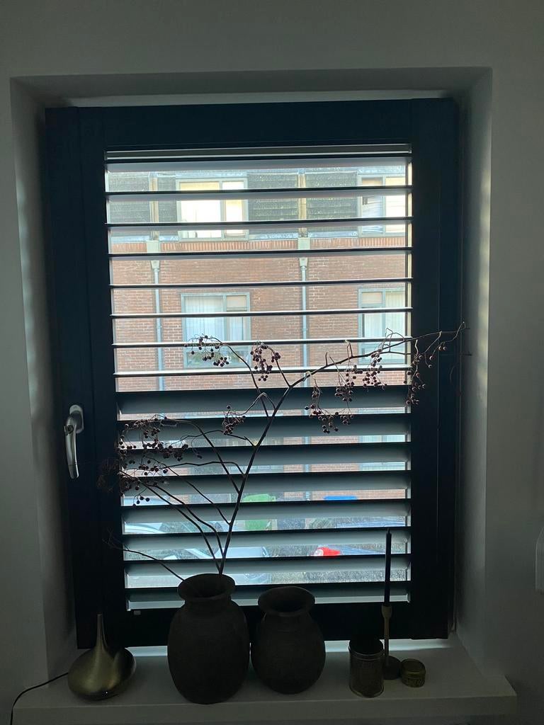 Kwaliteits shutters zwart, Ophalen, Nieuw, Zwart, Hout