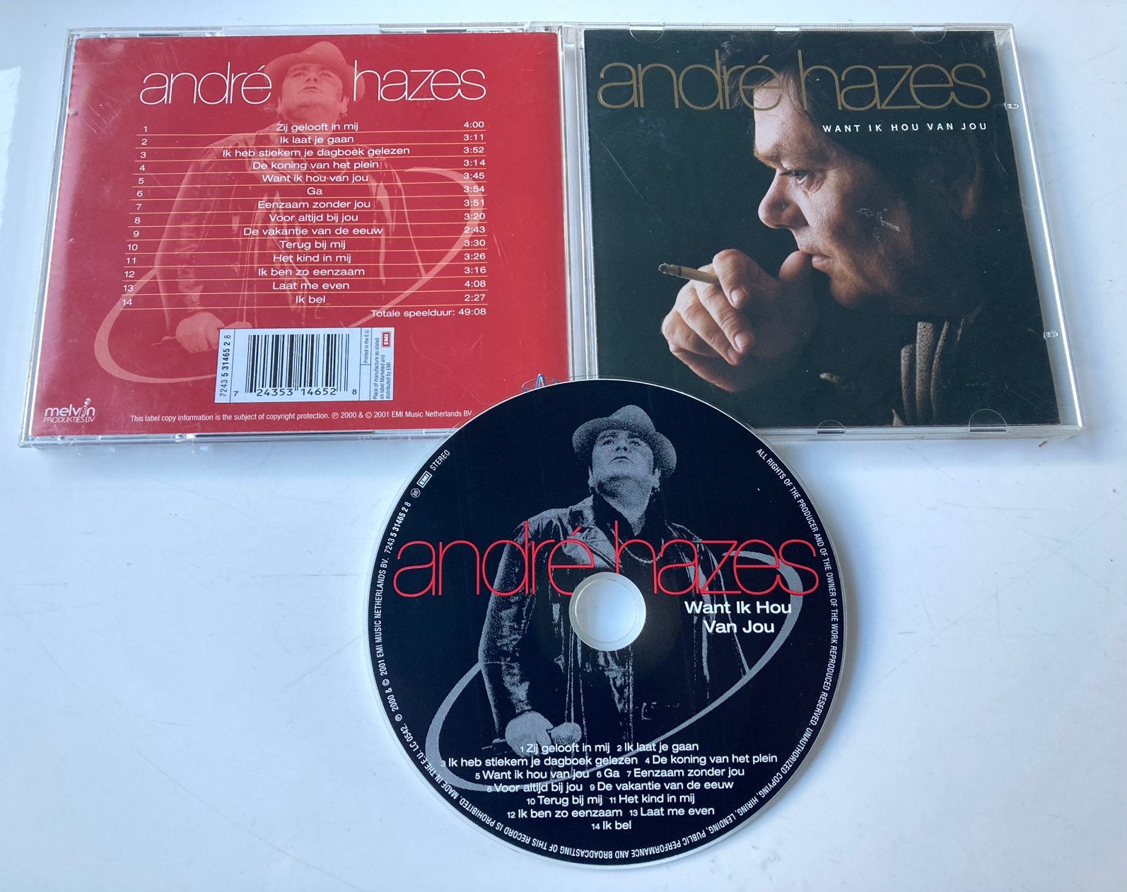 Andre Hazes - Want ik hou van jou (nieuwstaat), Cd's en Dvd's, Cd's | Nederlandstalig, Ophalen of Verzenden, Zo goed als nieuw