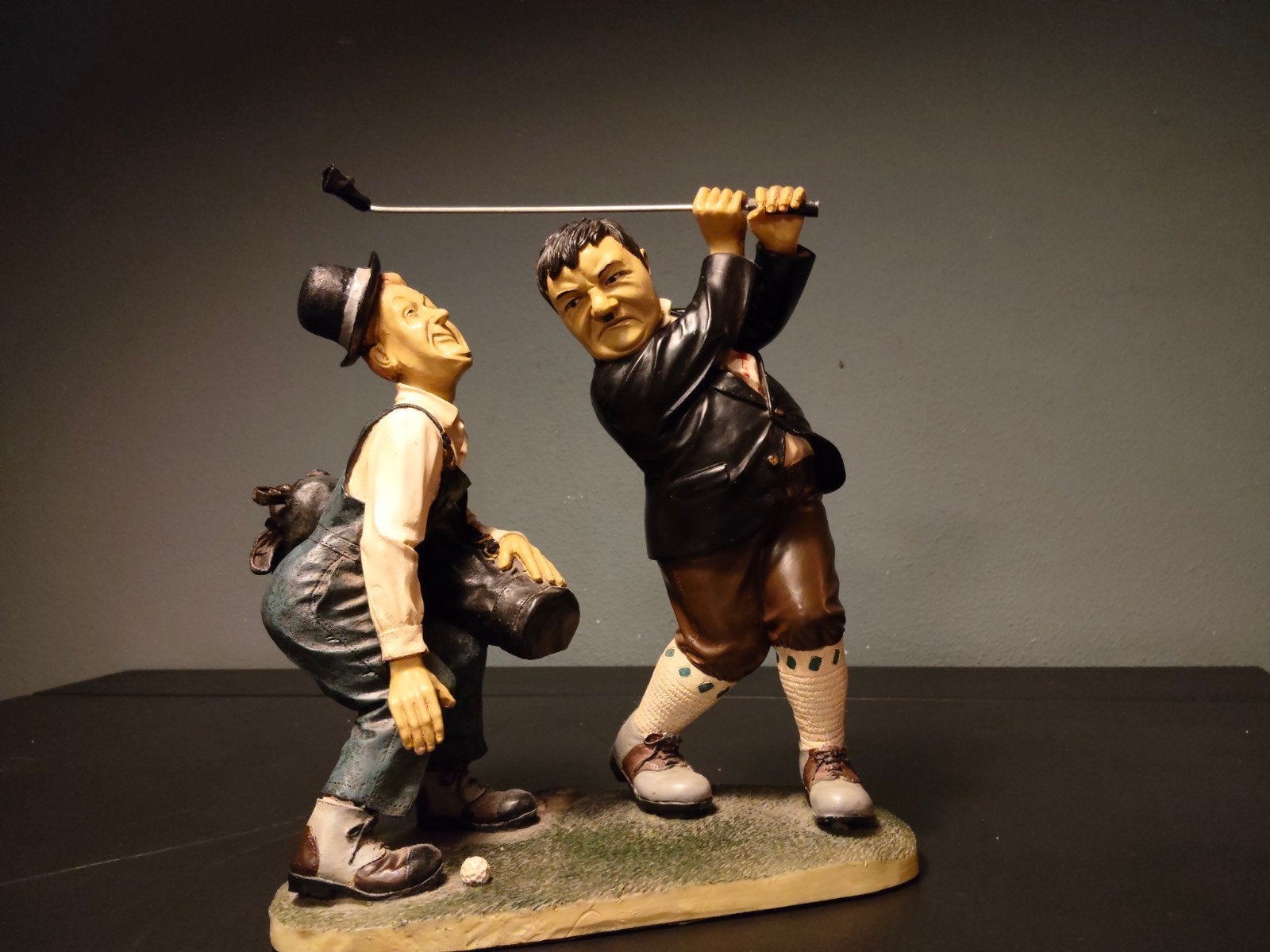 Beeldje Laurel en Hardy Golfscène, Ophalen, Zo goed als nieuw, Mens