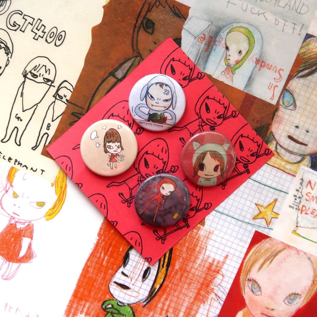 Yoshitomo Nara kunst pins buttons badges speldjes set, Verzenden, Nieuw, Overige onderwerpen, Button