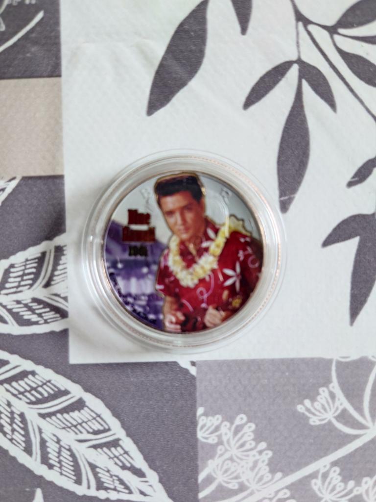 Elvis Presley Herdenkingsmunt - Blue Hawaii, Ophalen of Verzenden, Losse munt