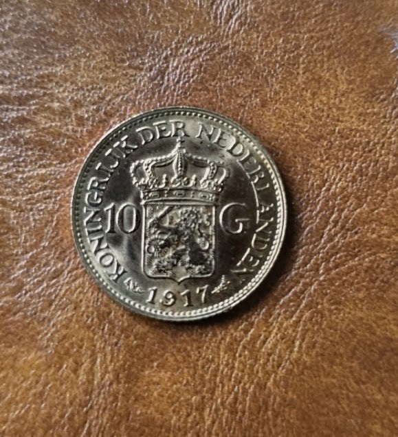 Gouden Tientje 1917 Koningin Wilhelmina, Ophalen, Koningin Wilhelmina, Losse munt, Goud
