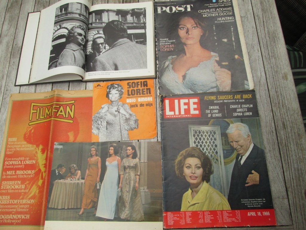 Sophia Loren Foto's Boek Single Adio Amore Life & Post 1967, Ophalen of Verzenden, Gebruikt, Overige typen