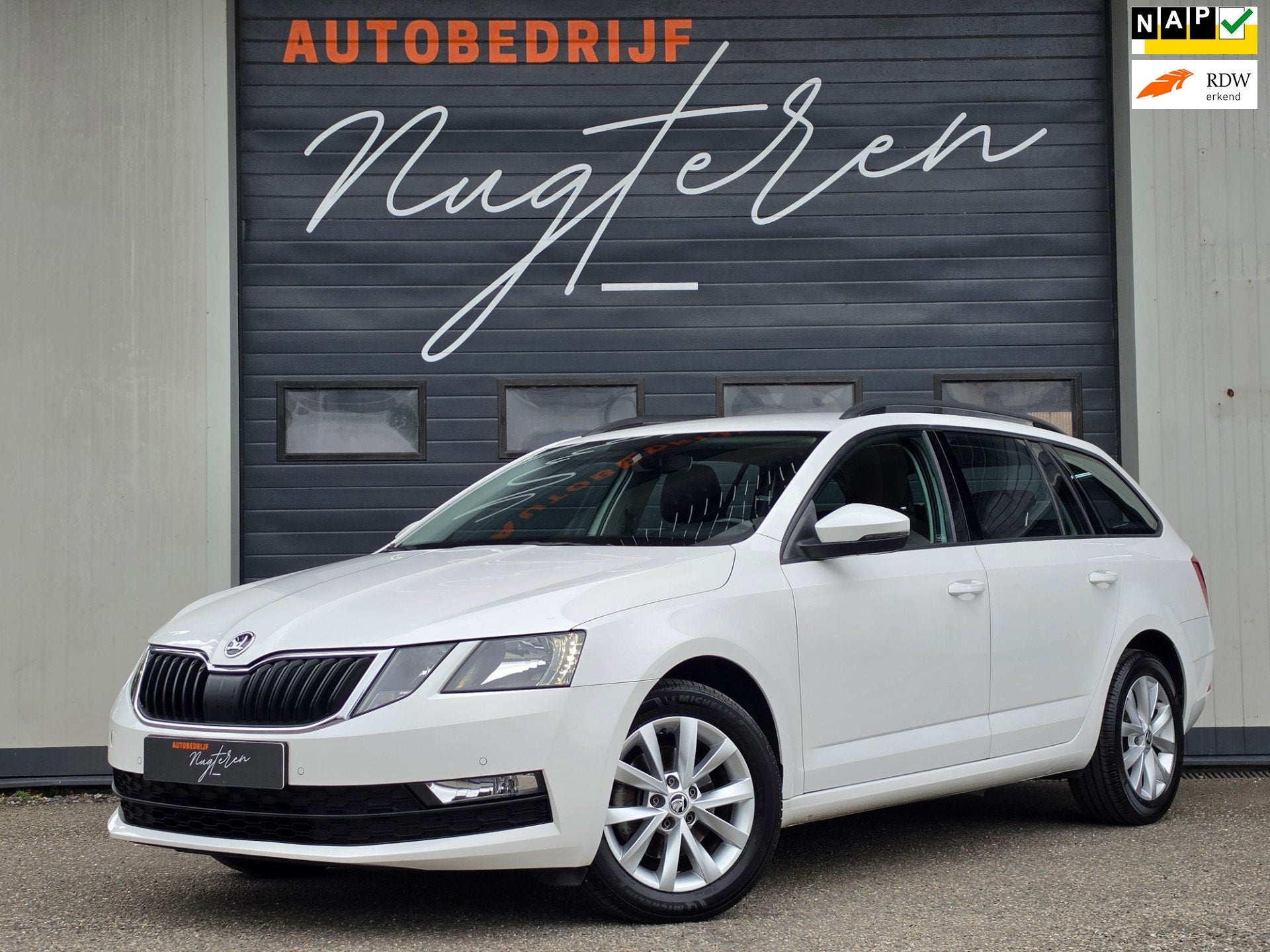 Skoda Octavia Combi 1.0 TSI Ambition Business|Automaat|1e Ei, Auto's, Stof, Gebruikt, 116 pk, Wit