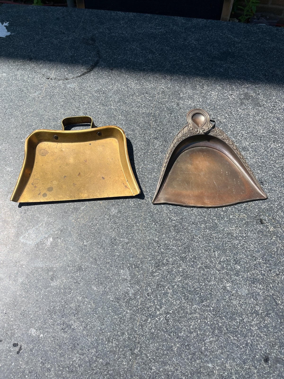 Antieke Stofblikken - Messing en Gedecoreerd koper, Ophalen of Verzenden