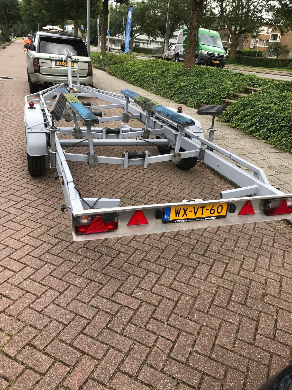 Degelijke boottrailer voor diverse boten, Ophalen, Gebruikt, Minder dan 6 meter, Verstelbare verlichting
