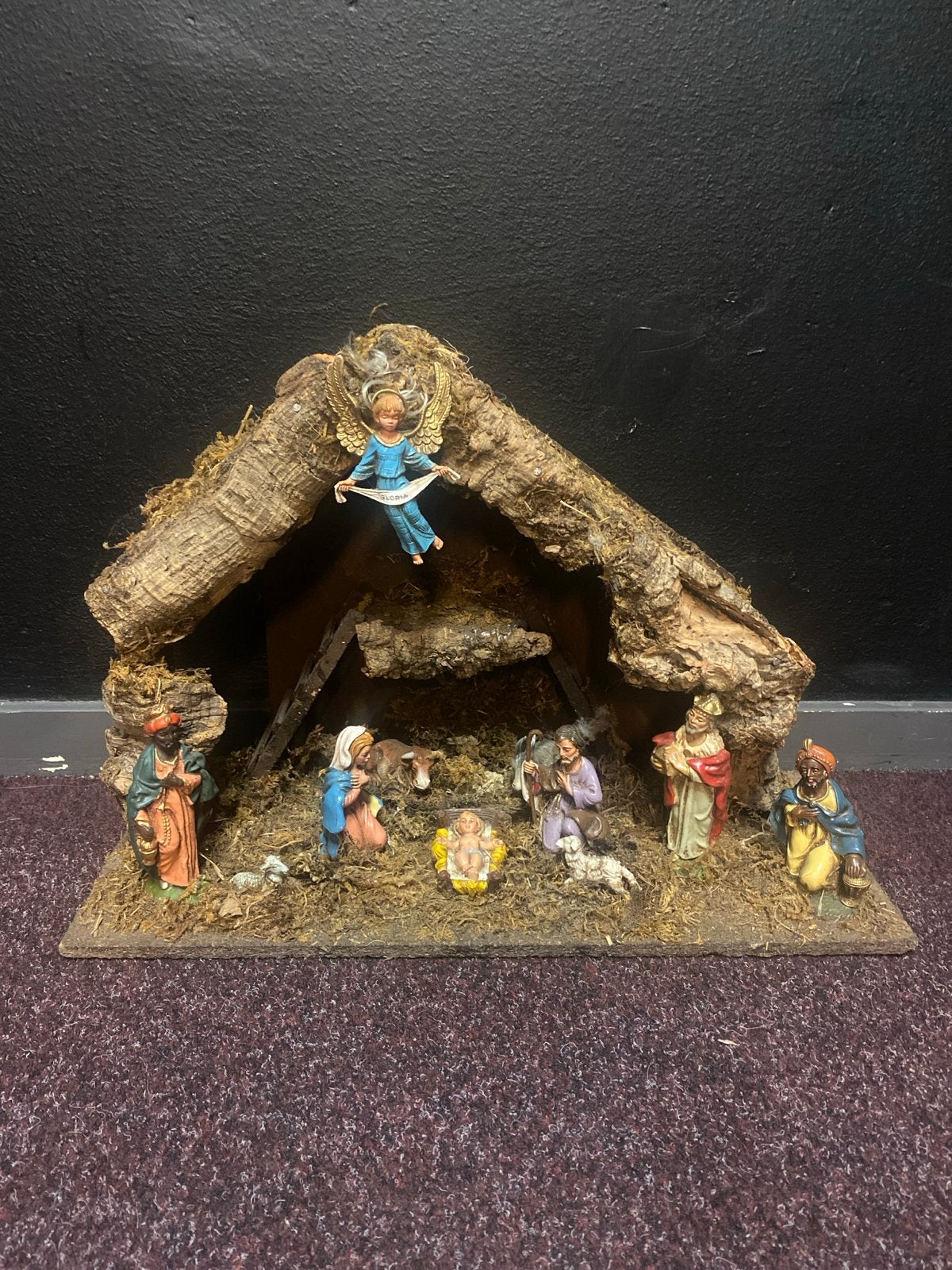 Vintage Kerststal (made in Italy)., Ophalen of Verzenden, Gebruikt