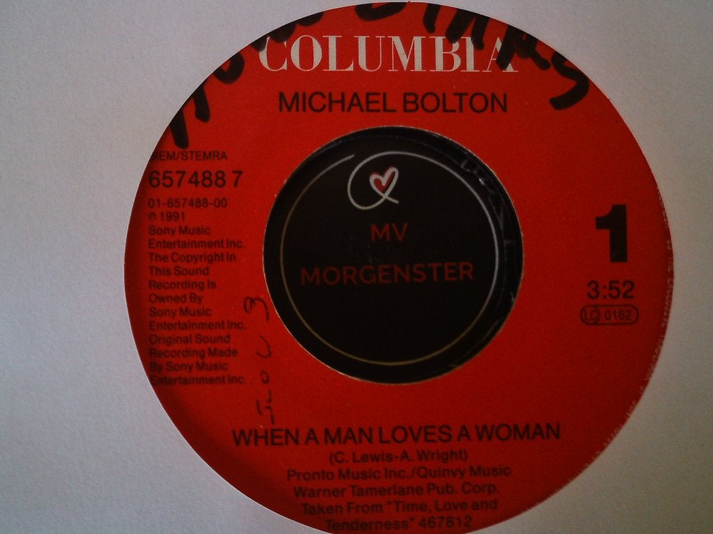 michael bolton - when a man loves a woman 27jun, 7 inch, Ophalen of Verzenden, Zo goed als nieuw, Pop